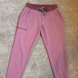 Figs Mauve Jogger Scrub Pants M